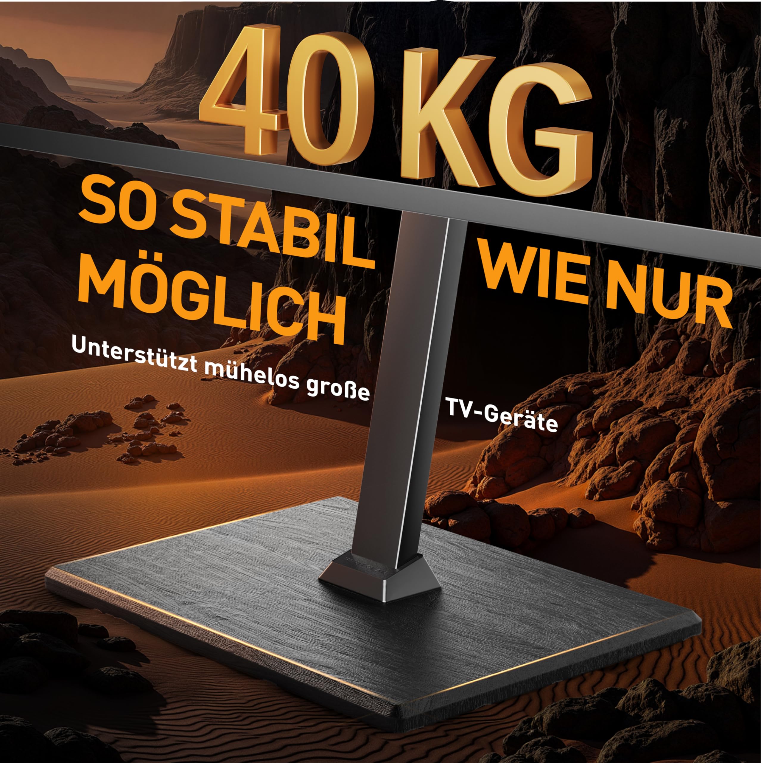 Perlegear Supporto TV da Terra Mobile con Ruote Nascoste, Carrello Inclinabile e Girevole per Schermi 30-70 Pollici fino a 40 kg, VESA 400x400 mm