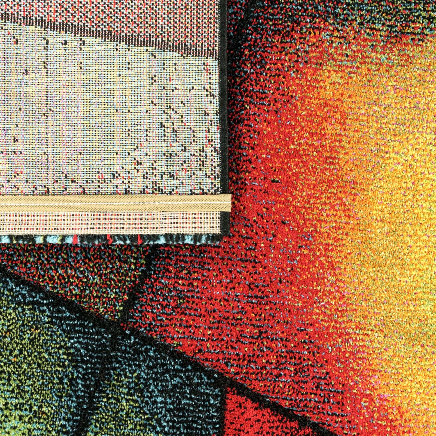 Tappeto Moderno TT Home 120x170 Cm - Pelo Corto Geometrico Multicolore - Polipropilene 100% - Foto 9