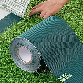 Artificial Grass Turf Tape, 6" x 65.6' Turf Seam Tape: Self-Adhesive Artificial Grass Seaming Tap...