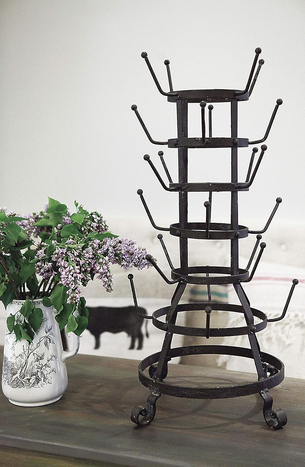 Creative Co-Op Bottle or Mug Holder with 24 Hooks