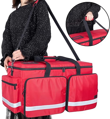 Miniatura 5 de Trunab Bolsa médica de emergencia vacía con compartimento para tanque de oxígeno (M2-M22), bolsa de trauma de primera respuesta con tablero inferior