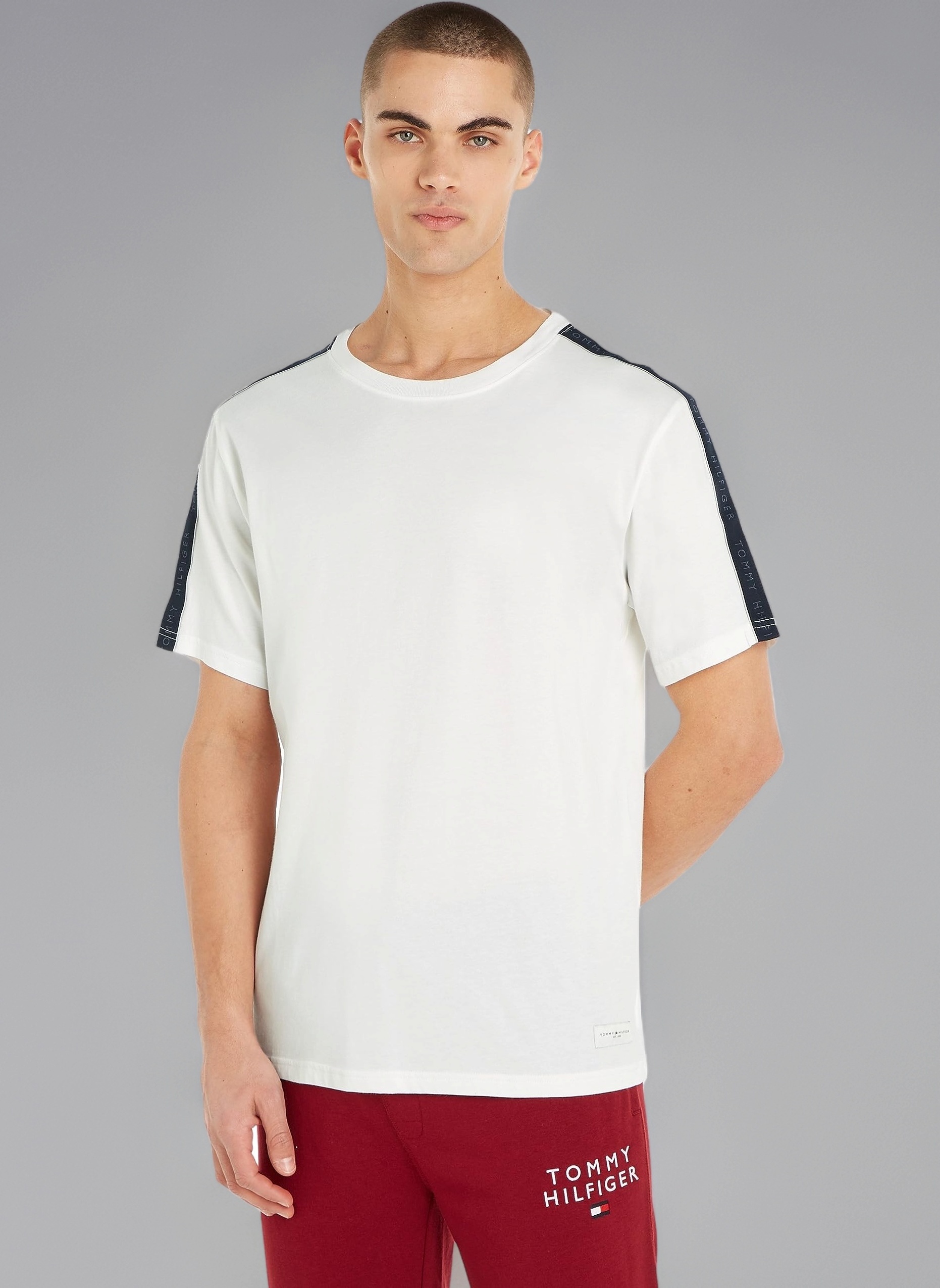 Tommy Hilfiger Organic Cotton Short Sleeved Crew Neck T-Shirt, Brilliant White