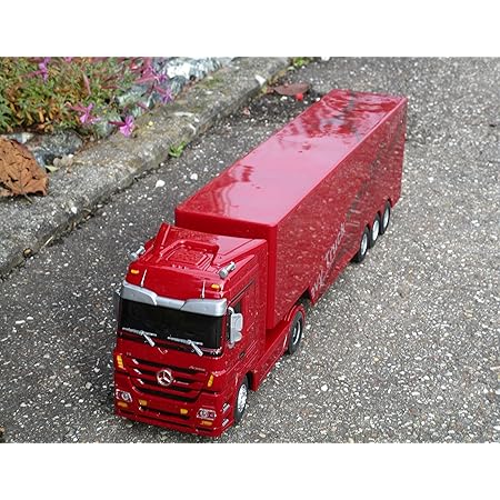 Rc Lkw Mercedes Benz Actros Mit Trailer Lange 49cm Ferngesteuert 27mhz Amazon De Spielzeug