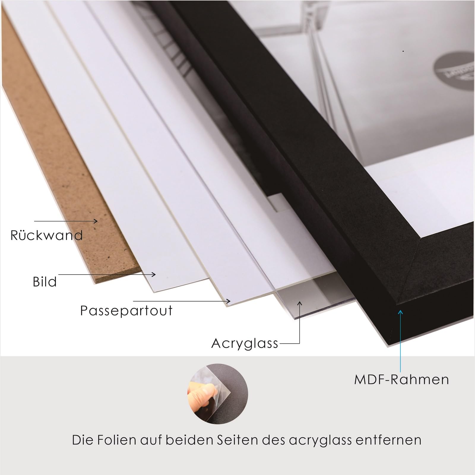Cornice Per Poster LED In Nero, Cornice Per Foto Da 686 X 1016 Mm Luce Cornice Cinematografico Pubblicita Artistica Foto P 010593321137