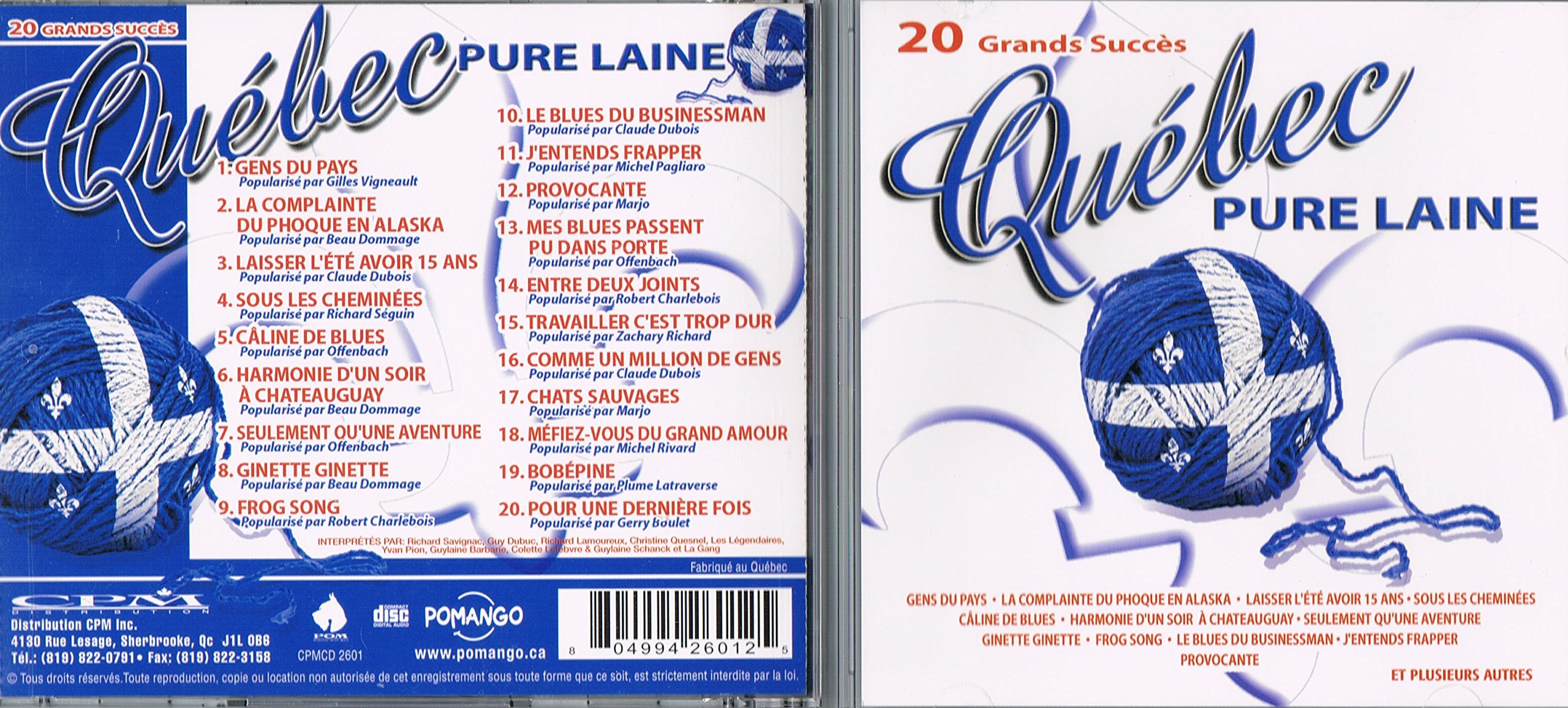 QUEBEC PURE LAINE - 20 Grands Succès [Audio CD]
