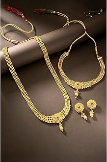 Traditional Gold Plated Maharani Haar Bridal Jewellery Set Gift for Women