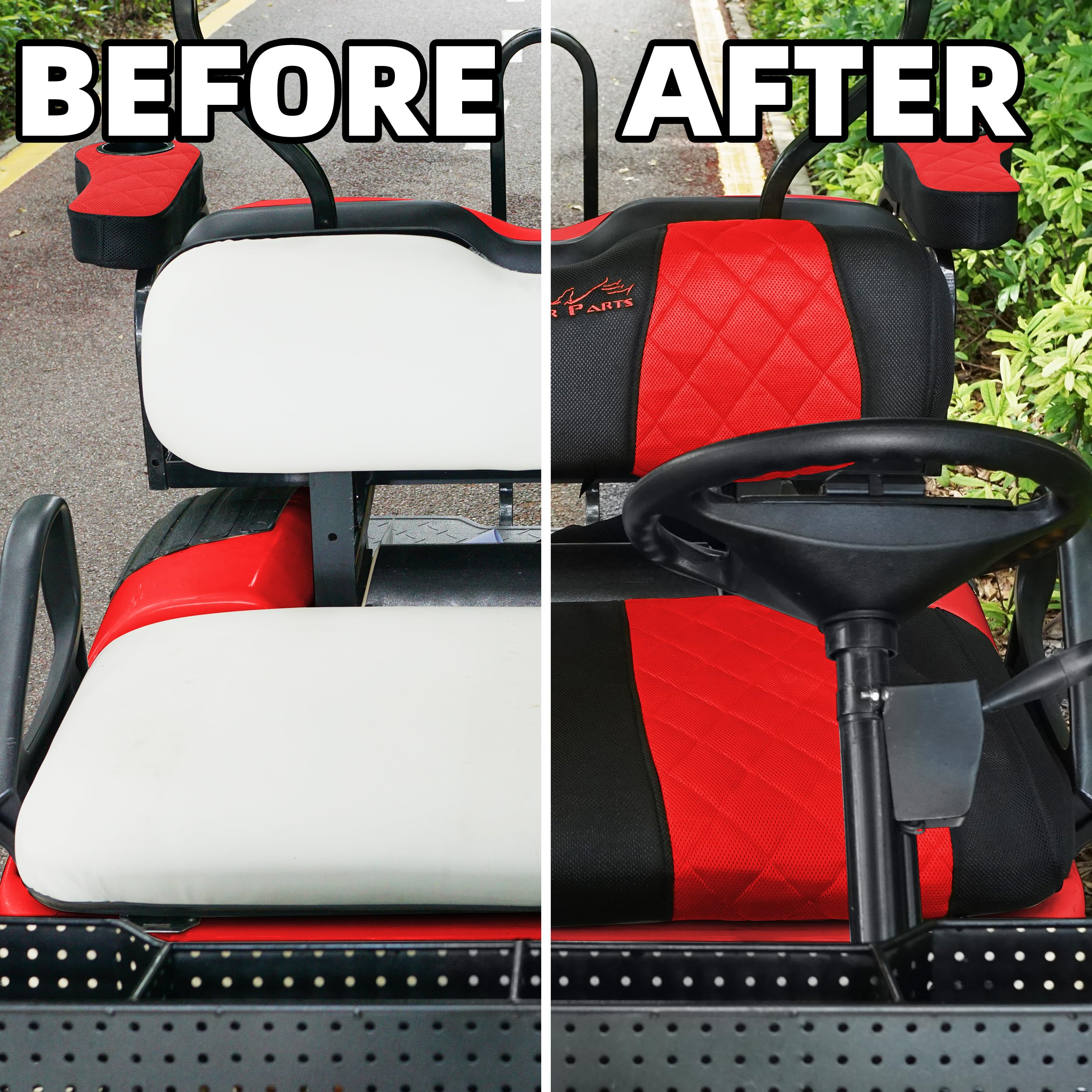 Amazon | Jaxpare ゴルフ カート シートカバー EZGO TXTとRXV ゴルフ
