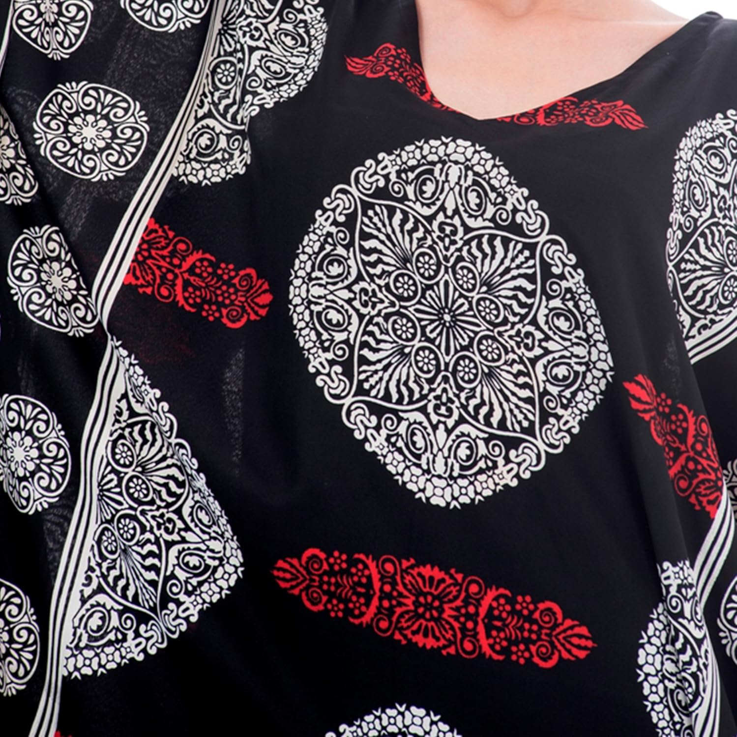 Oussum Women Kaftan Plus Size Polyester Summer Lightweight Caftan Swimsuit Cover Ups Maxi African Mumu Lounge House Dress - Image 4