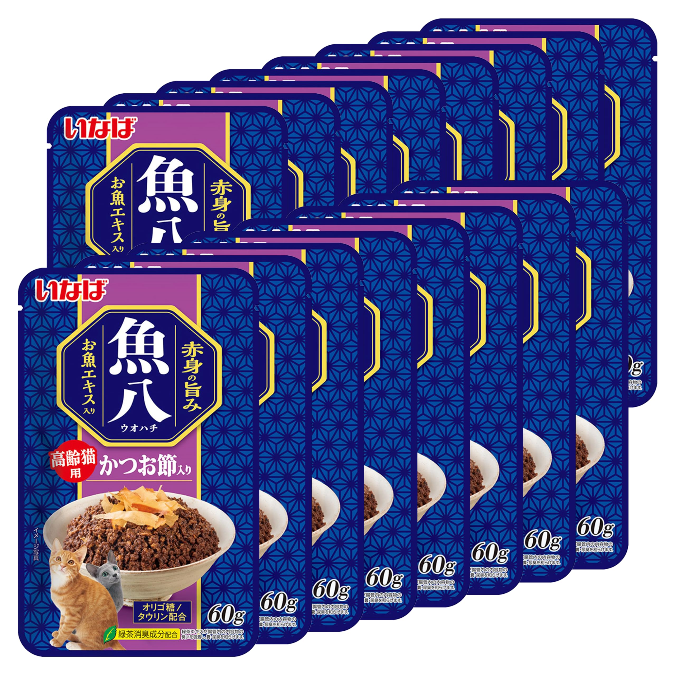ヤ*チ様 いなば　高齢猫用　魚八　かつお節入り　６０ｇ×１６０個セット Amazon | いなば 魚八パウチ 高齢猫用 かつお節入り 60g×16袋