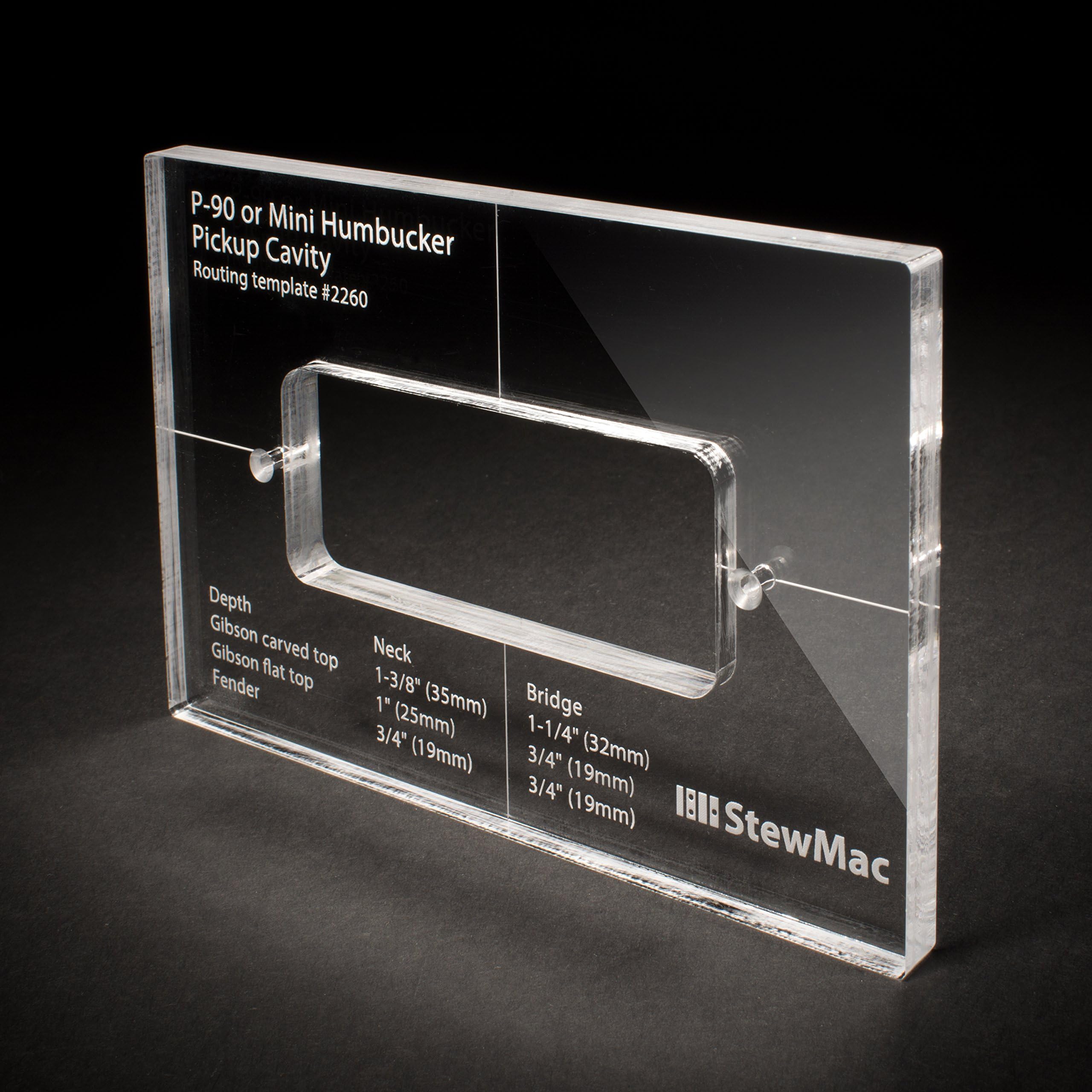 StewMac Pickup Routing Template for P-90, for Body Rout