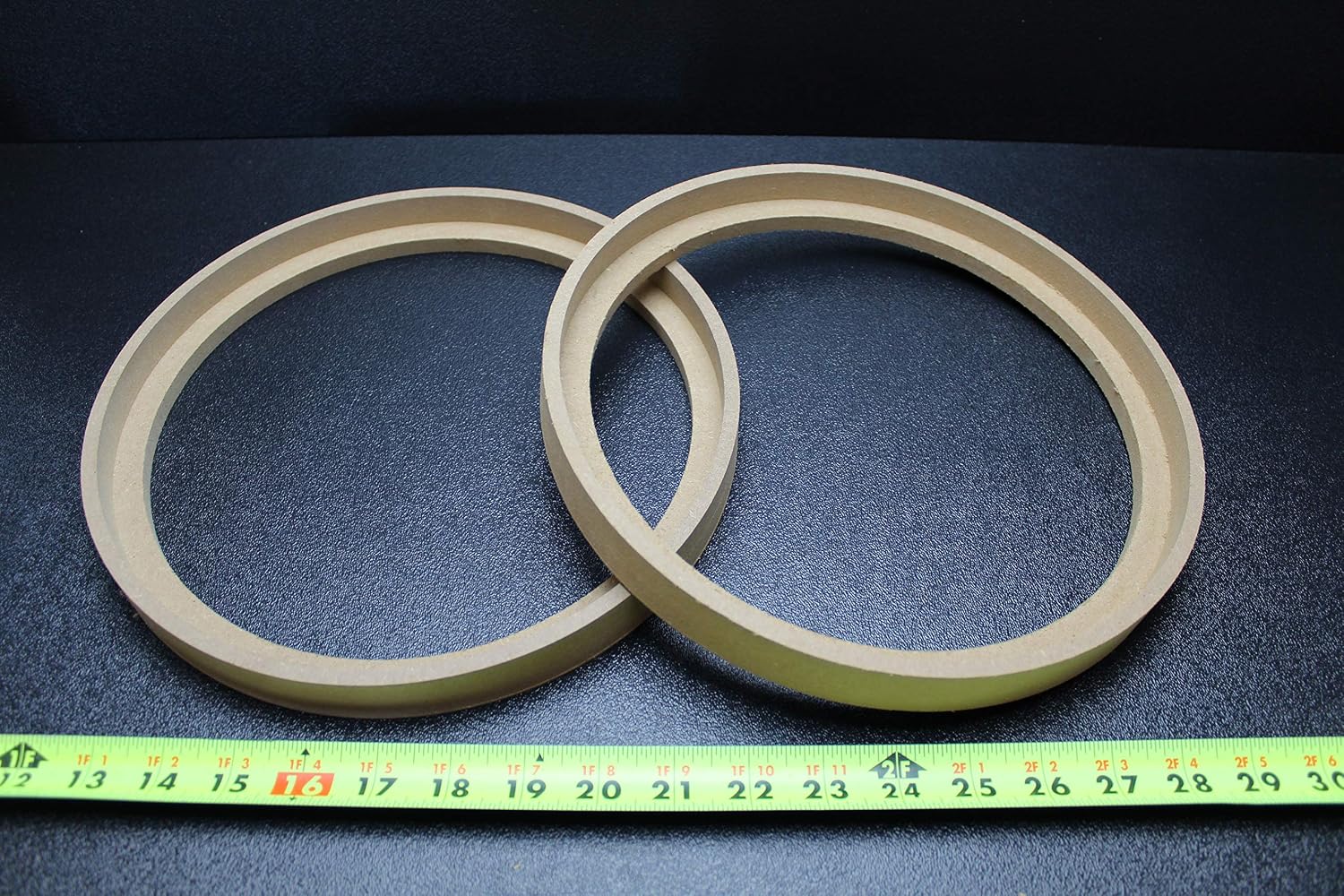 2 MDF Speaker Ring Spacer 10 in Bezel Wood 1 in Fiberglass Enclosure RING-10BZ