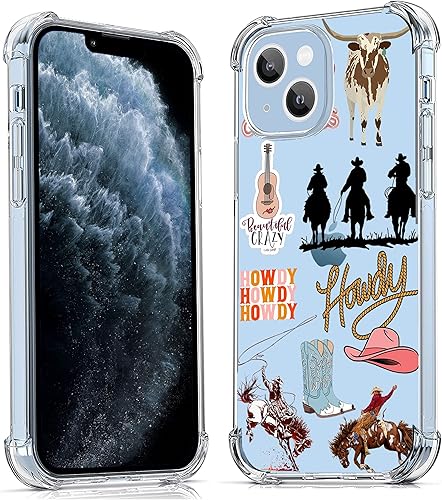 Miniatura 1 de Funda transparente de vaquera para iPhone 13, diseño de howdy para niños y niñas, funda transparente de TPU suave para iPhone 13