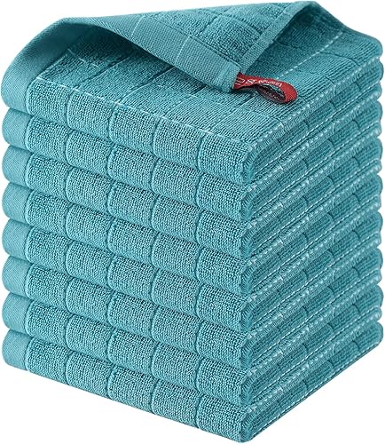 Miniatura 108 de Homaxy Toallas de cocina de rizo de algodón 100% (gris oscuro, 13 x 28 pulgadas), diseño a cuadros, suaves y súper absorbentes, paquete de 8