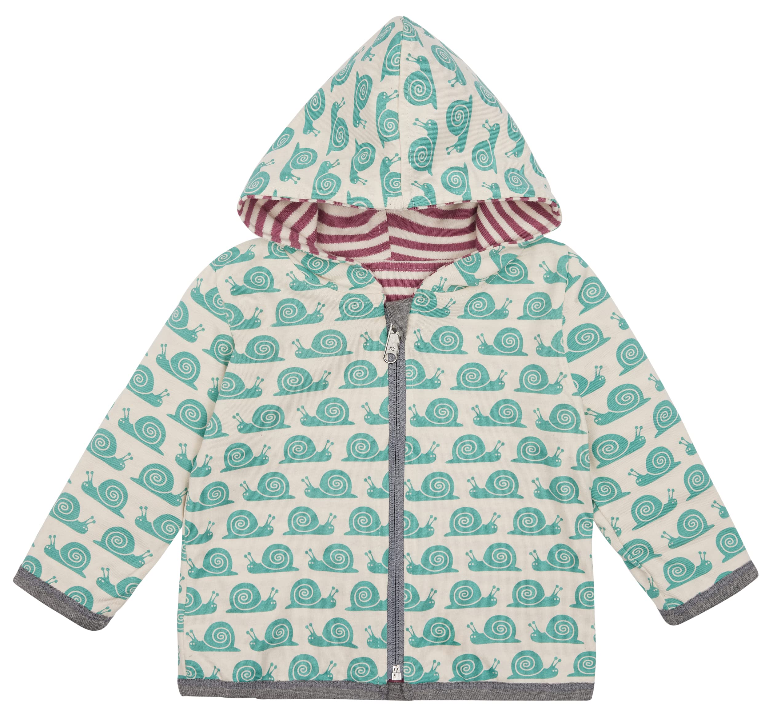 loud + proud Unisex Baby Wendejacke Ringel, Gots Zertifiziert Wendejacke (1er Pack)