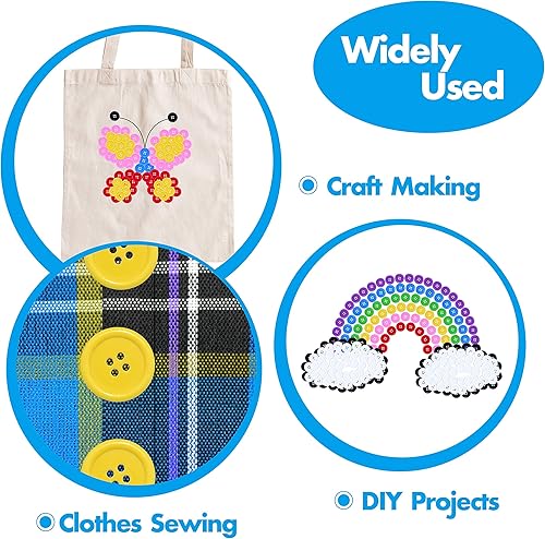 Miniatura 6 de 240 piezas en 8 colores redondos multicolor 4 agujeros botones de resina 0.984 in para manualidades de costura (1 pulgada)