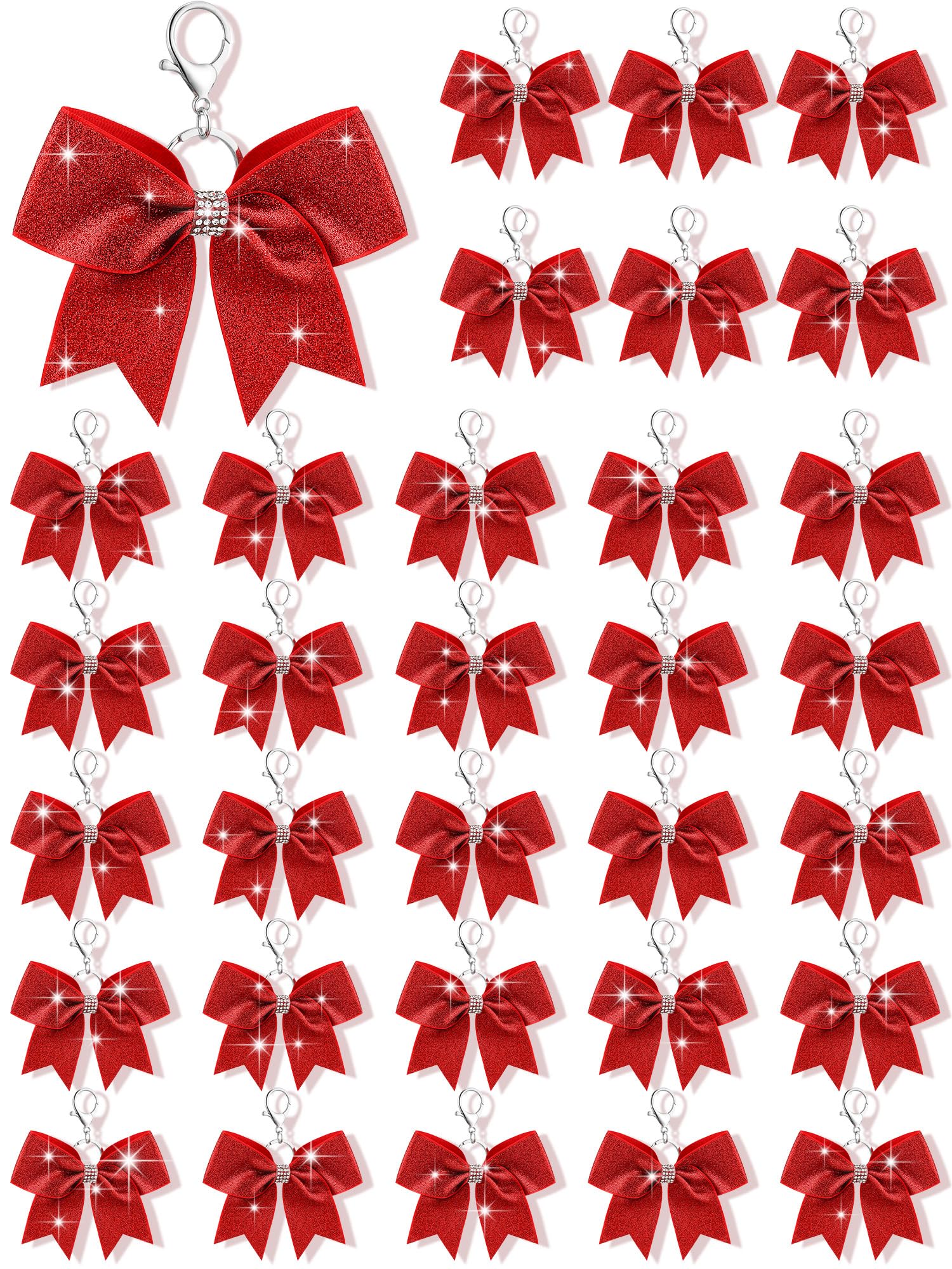 Tondiamo Cheer Bow Keychain Bulk Rhinestone