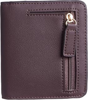 Gostwo Small Wallet for Women, Slim Bifold Credit Card Holder, Compact RFID Blocking Cash Wallet, Billfolds Thin Leather Zipper Pocket, Mini Wallet Gift for Ladies Teen Girls Travel with ID Window
