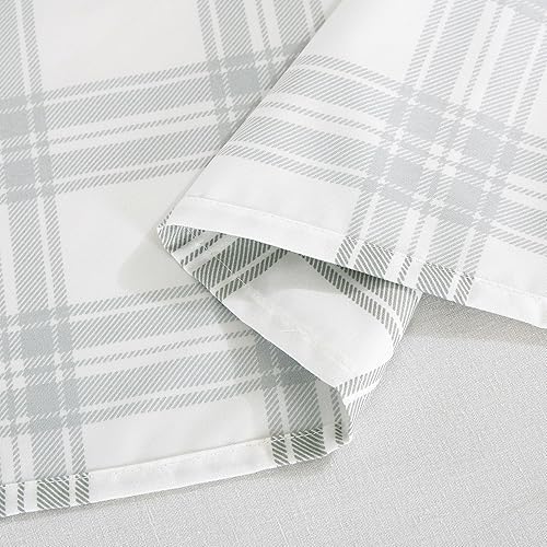 Vista 25 de Chezmoi Collection Juego de sábanas de 4 piezas tamaño King, color blanco, gris, negro, oso pardo, lobos, alces, pino, montaña, estampado, Estampado