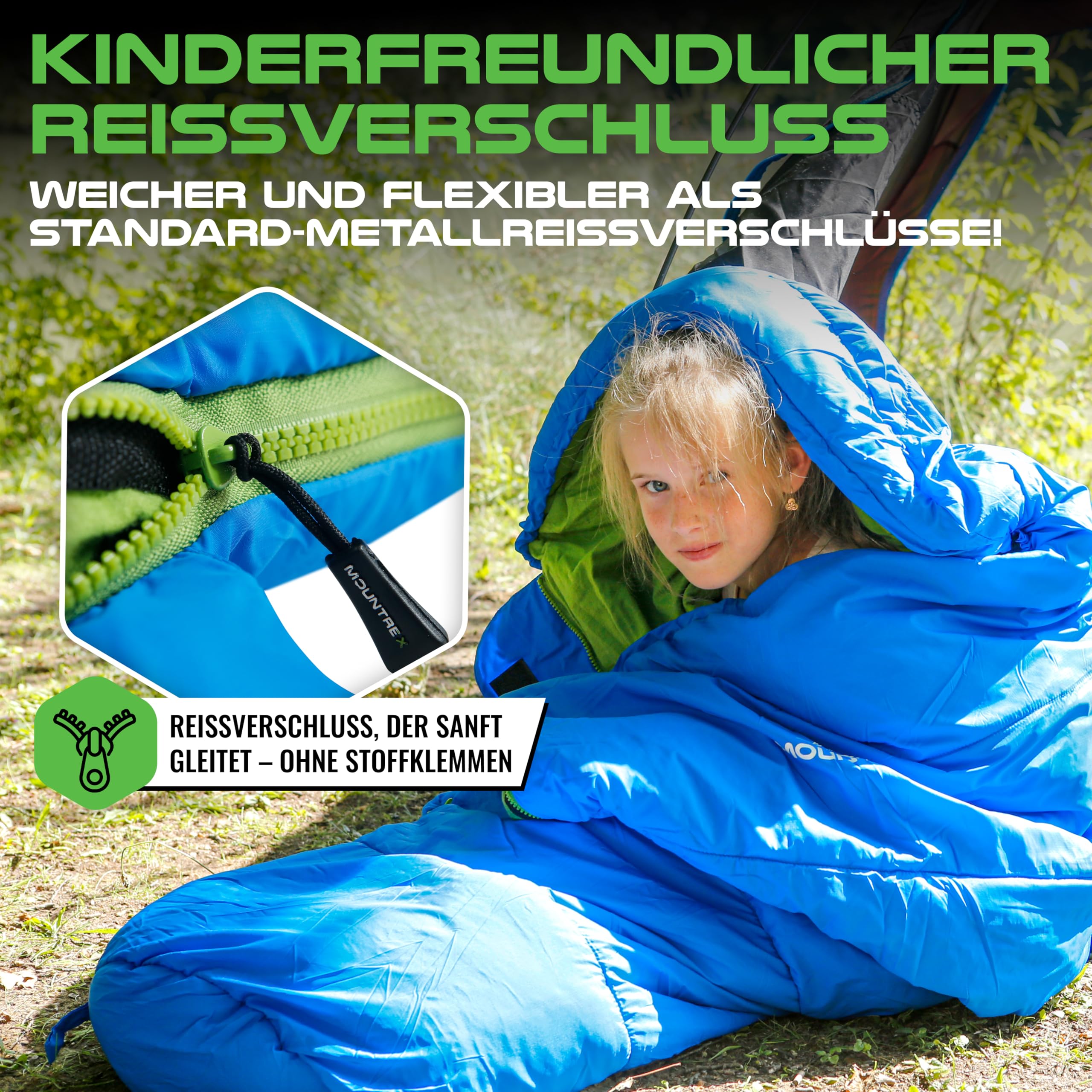 Kinderslaapzak - draagbare als een rugzak - slaapzak