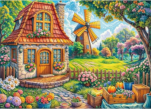 Miniatura 10 de Rompecabezas de casas de vacaciones para adultos de 1000 piezas, rompecabezas para adultos de 1000 piezas, juguetes desafiantes, rompecabezas Casas