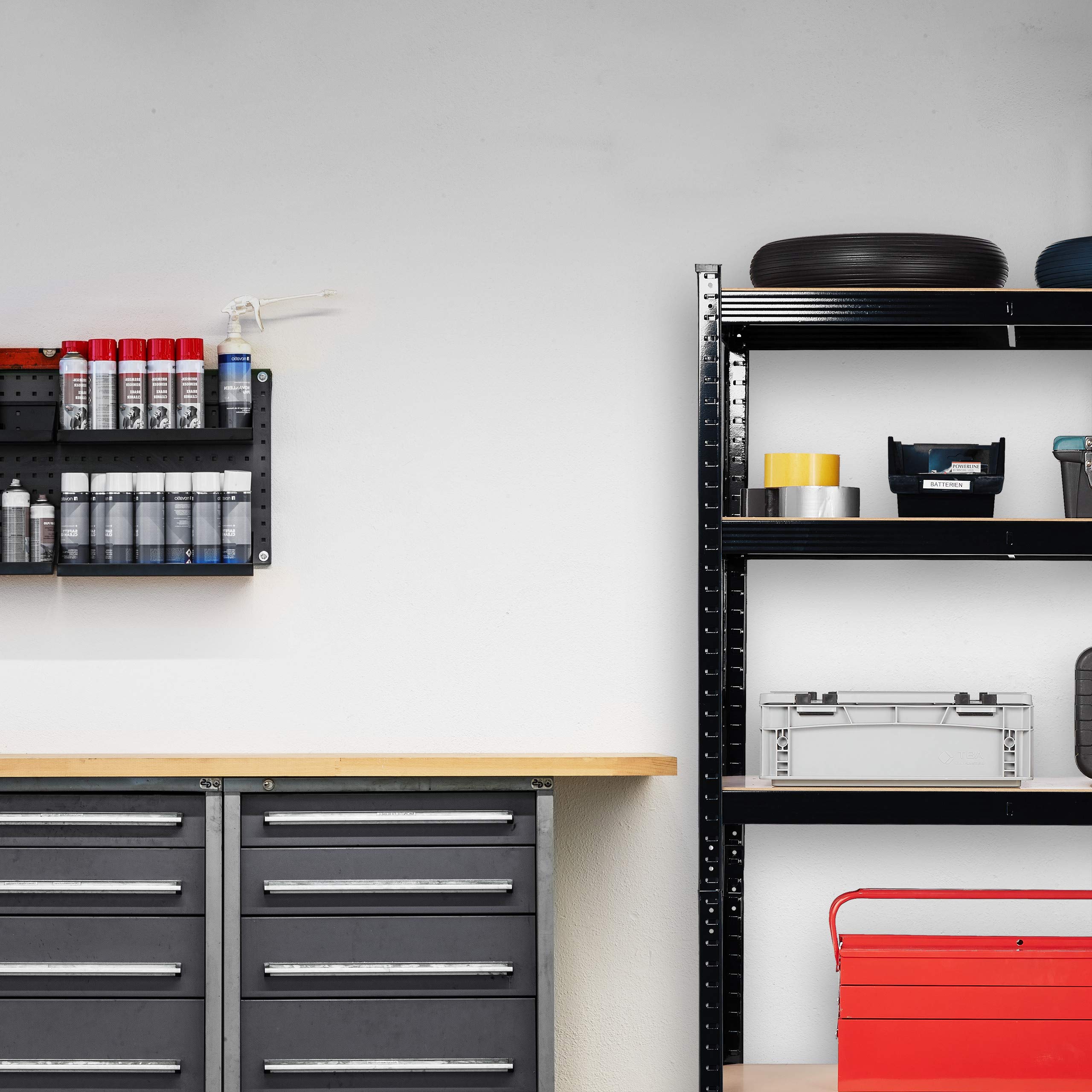 Relaxdays Stellingkast - Opbergrek - Tot 1325 Kg Belastbaar - 180 Cm Hoog Magazijnrek