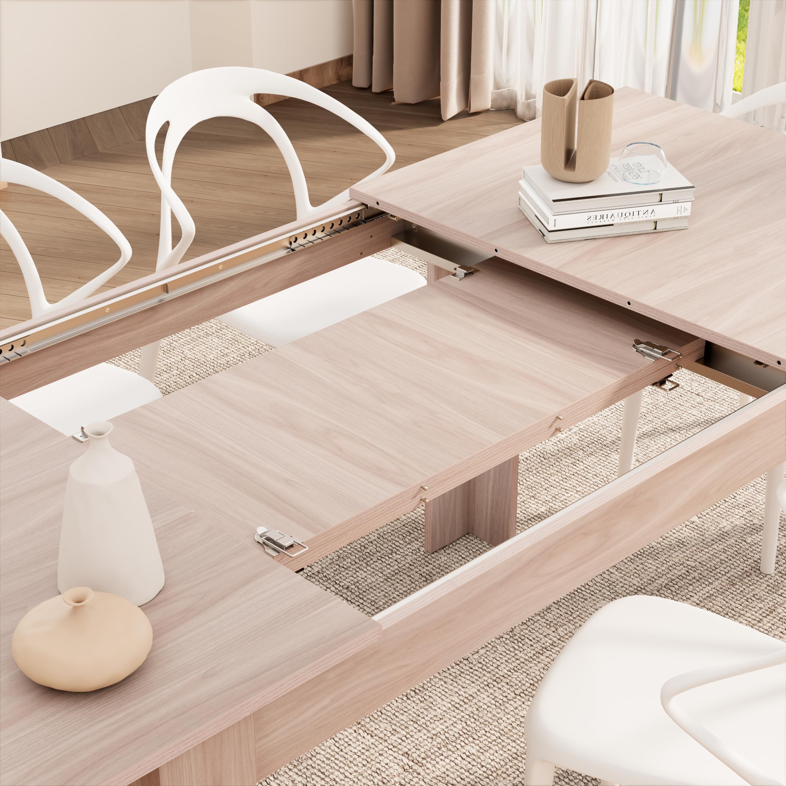 Amazon.com - Mobili Fiver, Easy, Extendable Dining Table, 55.1