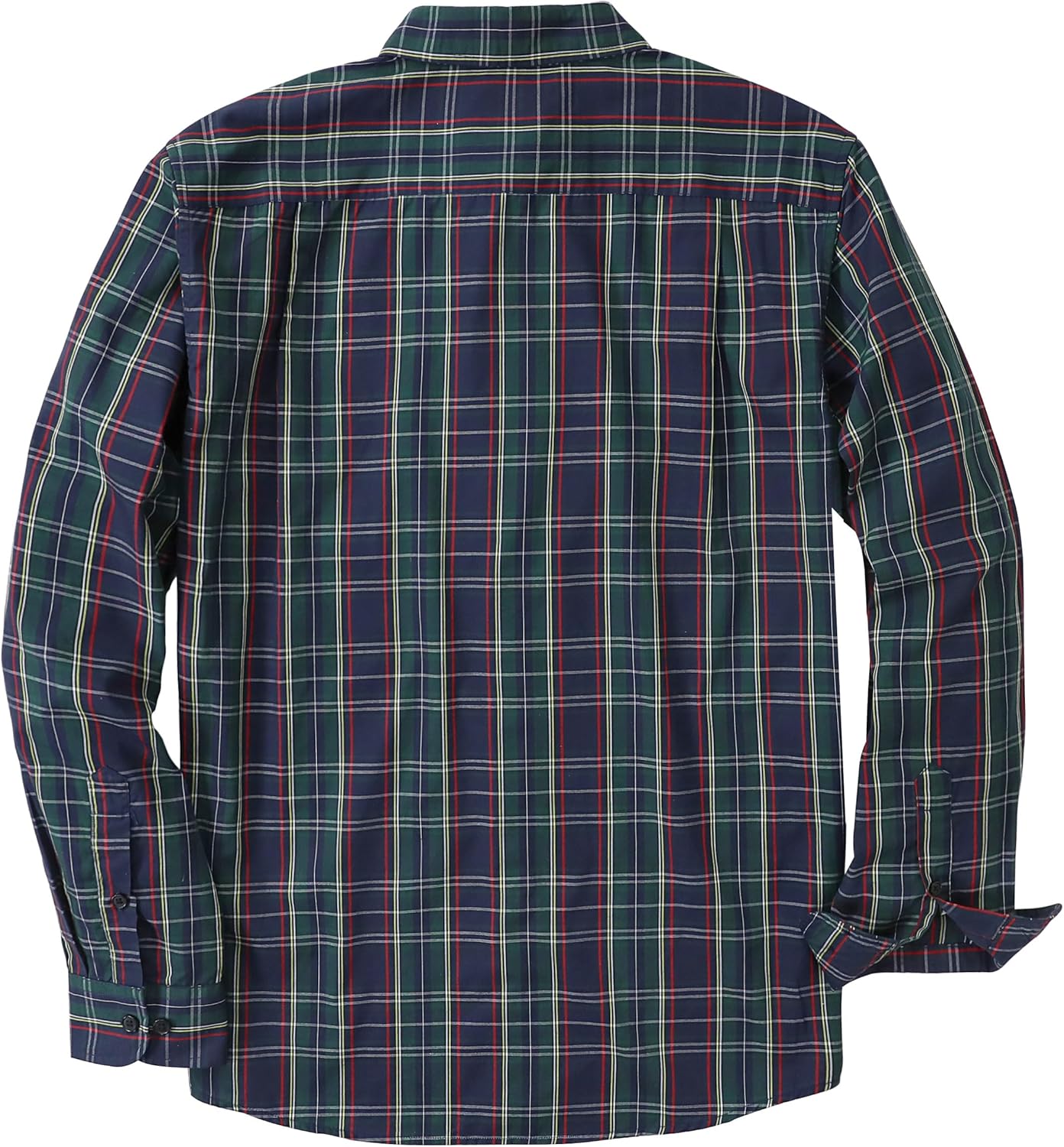 Dubinik® Mens Long Sleeve Button Down Shirts Plaid Casual Work Cotton Vintage Soft with Pocket Regular Fit - Image 2