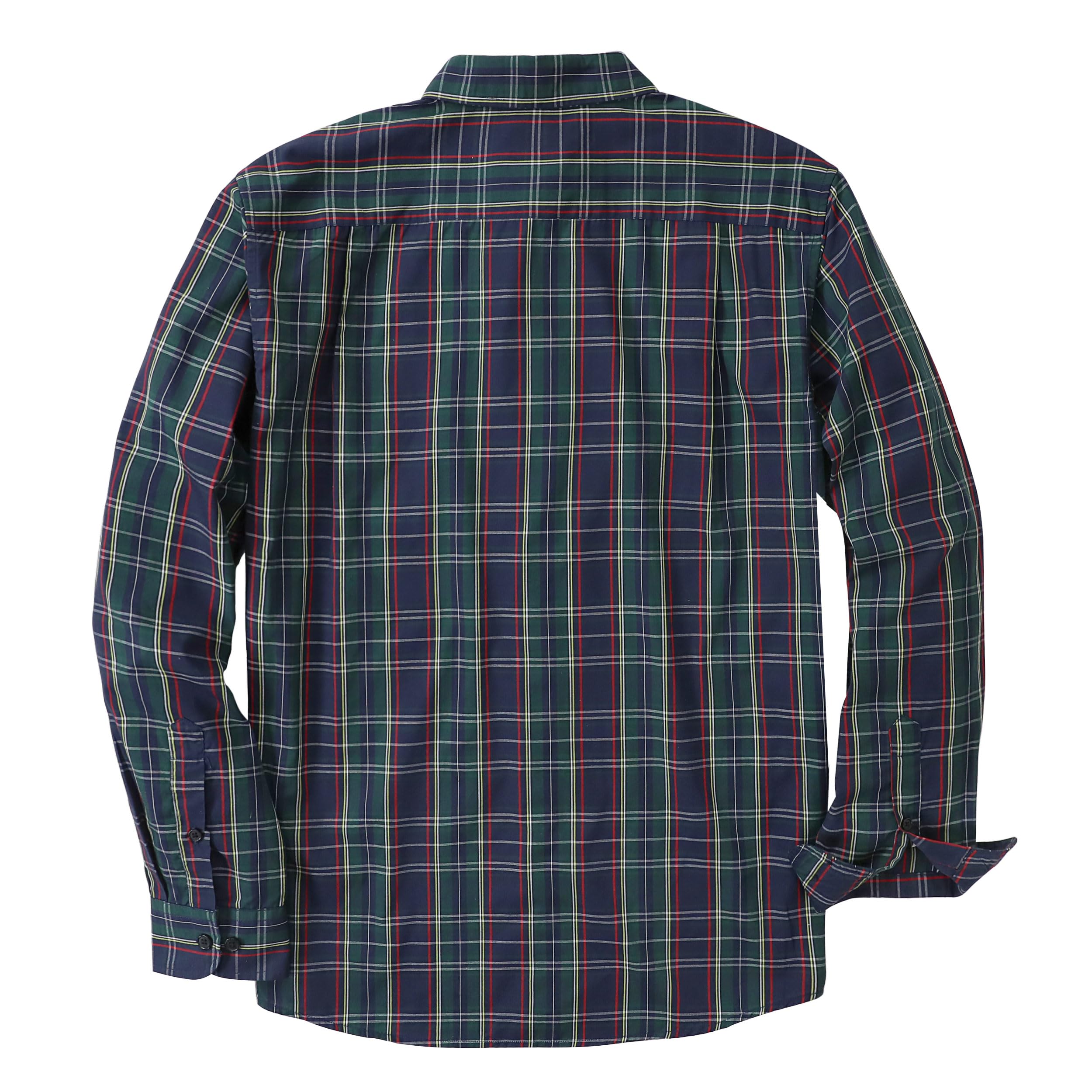 Dubinik® Camicia Uomo Camicia Quadri Uomo Casual Leggero Botton Down Regular Fit Conformate Camicia Uomo Taschini