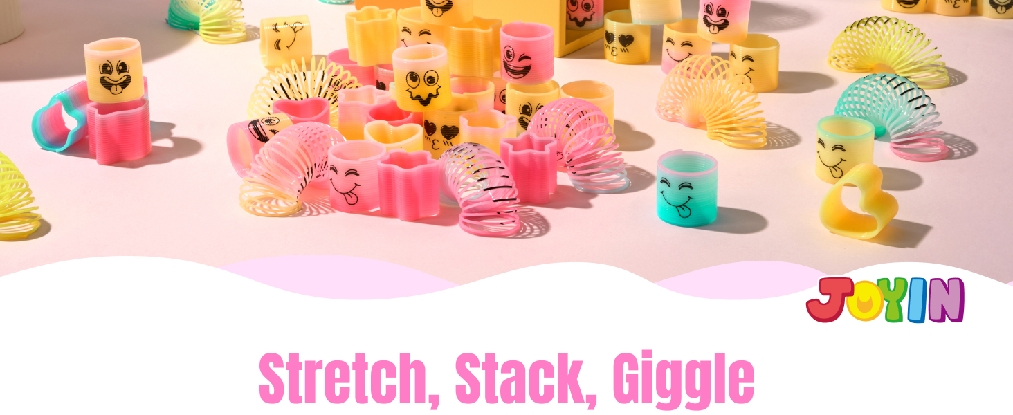 Amazon.com: JOYIN 60 Pcs Spring Rainbow Party Favor, Mini Plastic