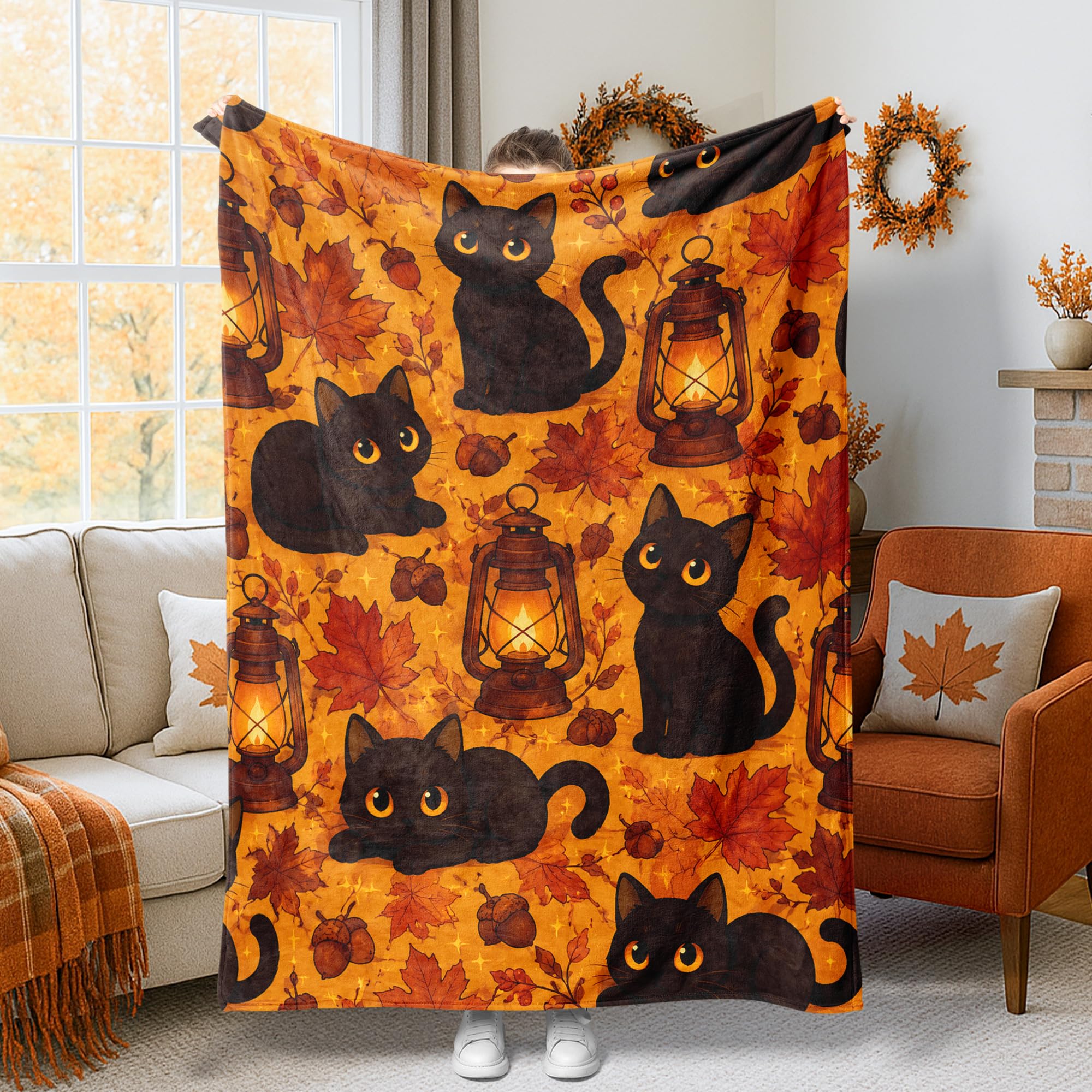 Couverture décorative légère 152x203 cm anti-froid pour bureau, sofa et lit dortoir