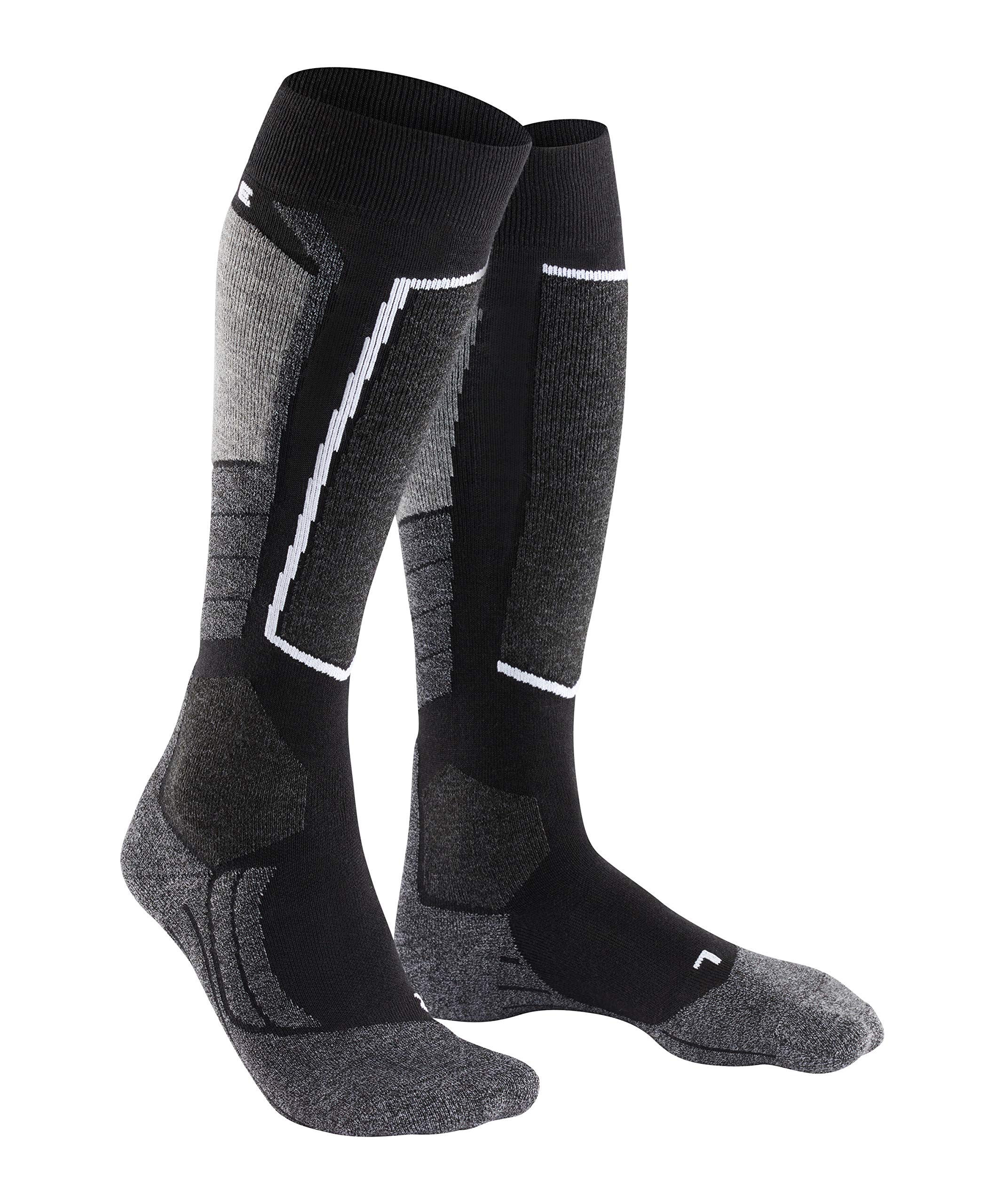 FALKE Skarpety narciarskie SK2 Intermediate W Kh Wełna ciepłe grube 1 Para Czarny Black-Mix 39-40