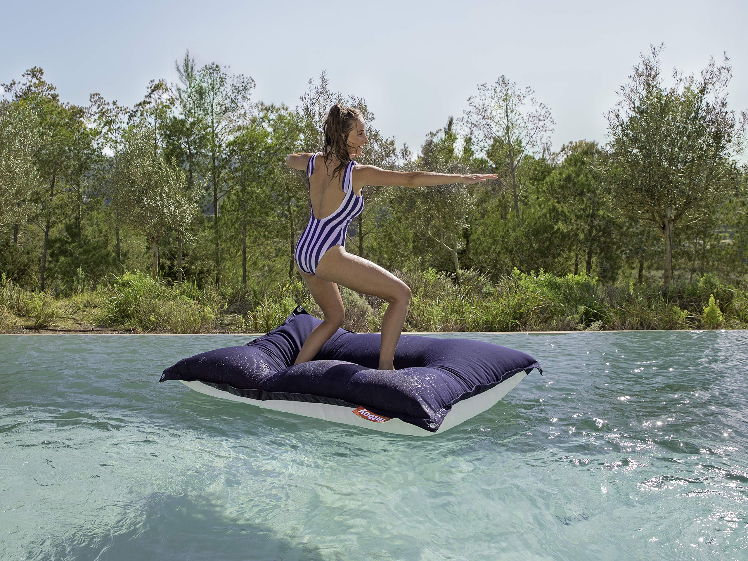 Fatboy® Original Floatzac Bleu | Pouf pour Le Sol et sur l'eau | Séchage Rapide et pour Flottant