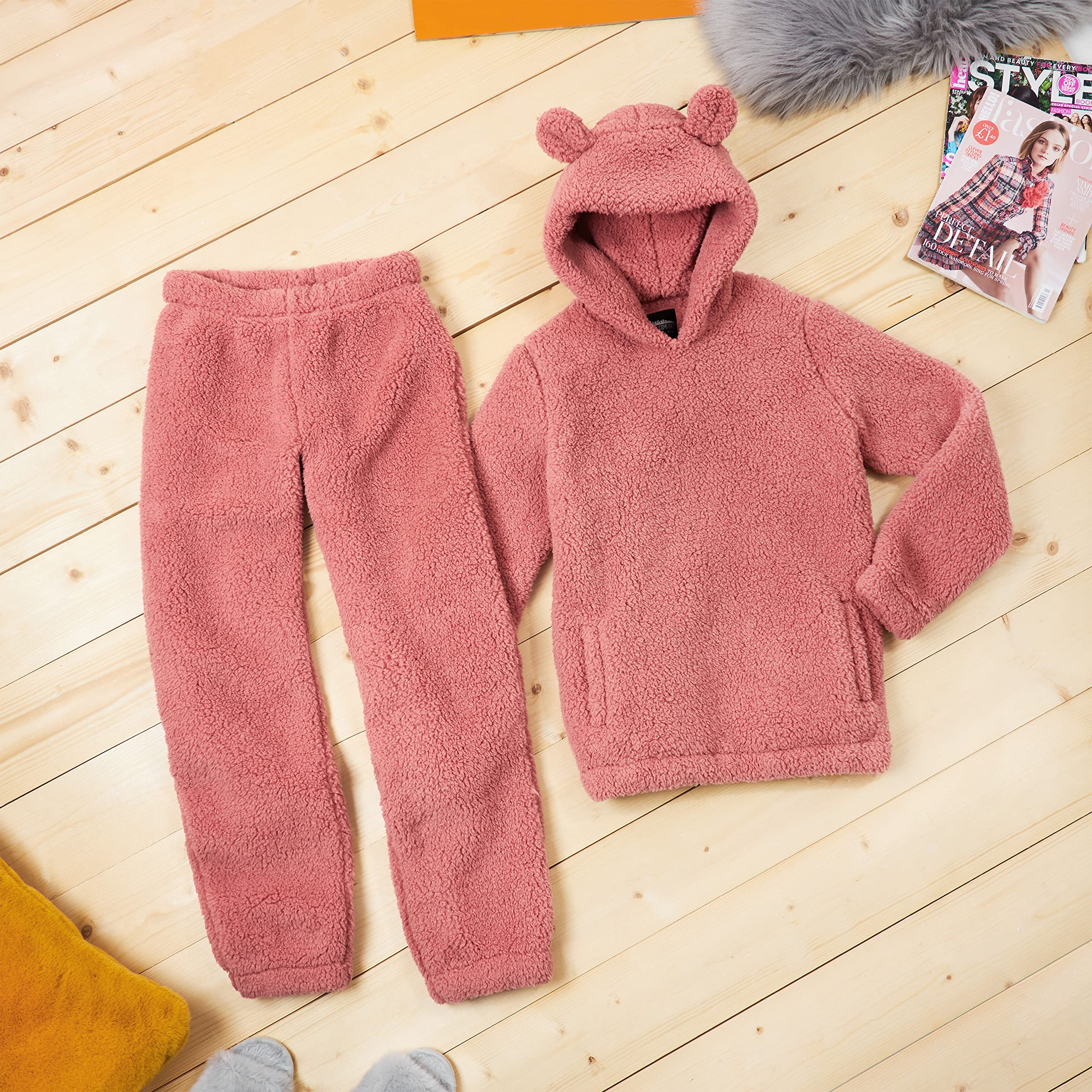 CityComfort Pijama Mujer - Pijama Mujer Invierno de Polar Peluche S-XL