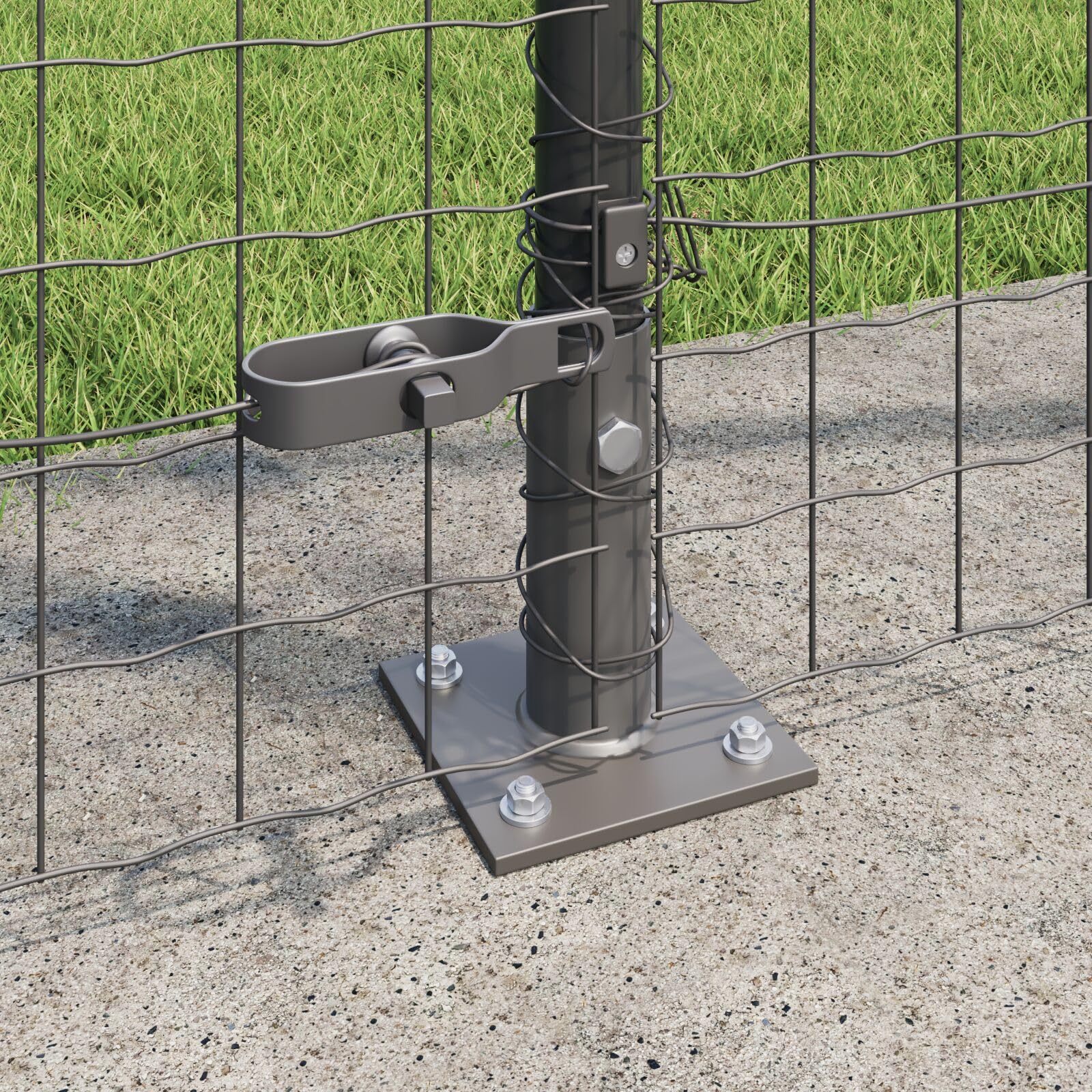 Juego de 52 postes para valla de hormigón gris, 3,2 x 3,2 x 88,5 cm, ideales para proyectos de jardín y construcción, soluciones de valla resistentes al aire libre, duraderas y fiables