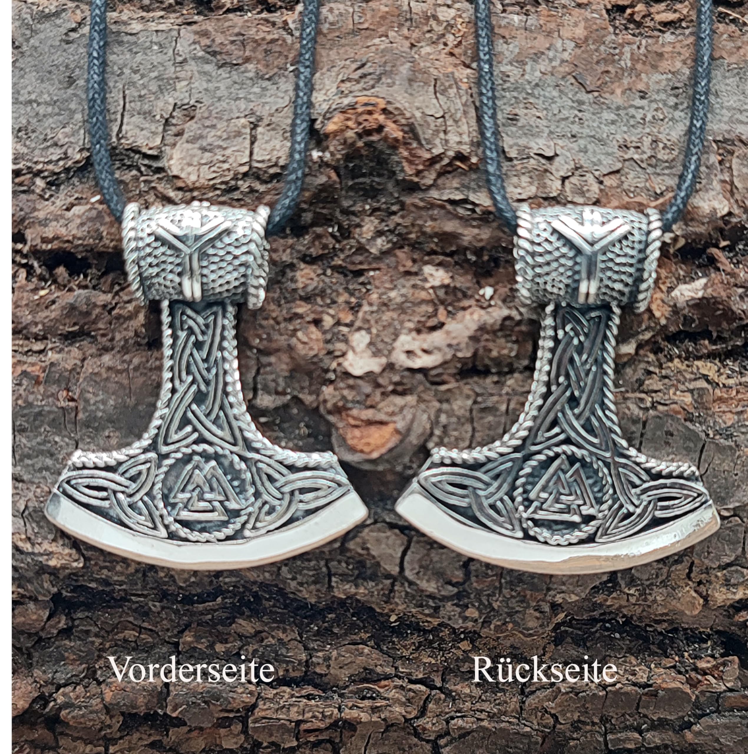 Kiss of Leather Thorshammer Anhänger aus 925 Sterling Silber Nr. 382