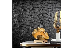 Adhesive Removable Crocodile Black Peel and Stick Wallpaper