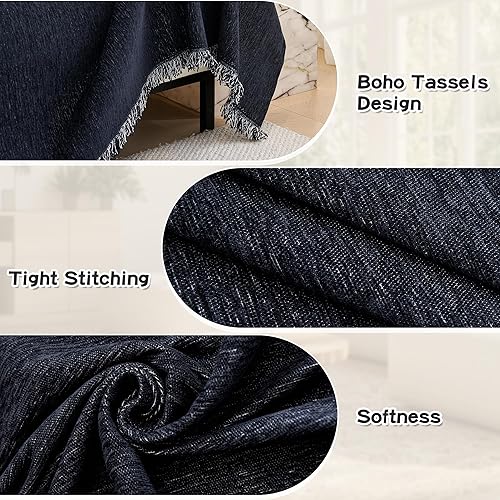 Miniatura 4 de MYSKY HOME Funda de sofá para sofá seccional, 2 fundas de sofá para funda de sofá en forma de L, protector de muebles para mascotas, niños, funda de