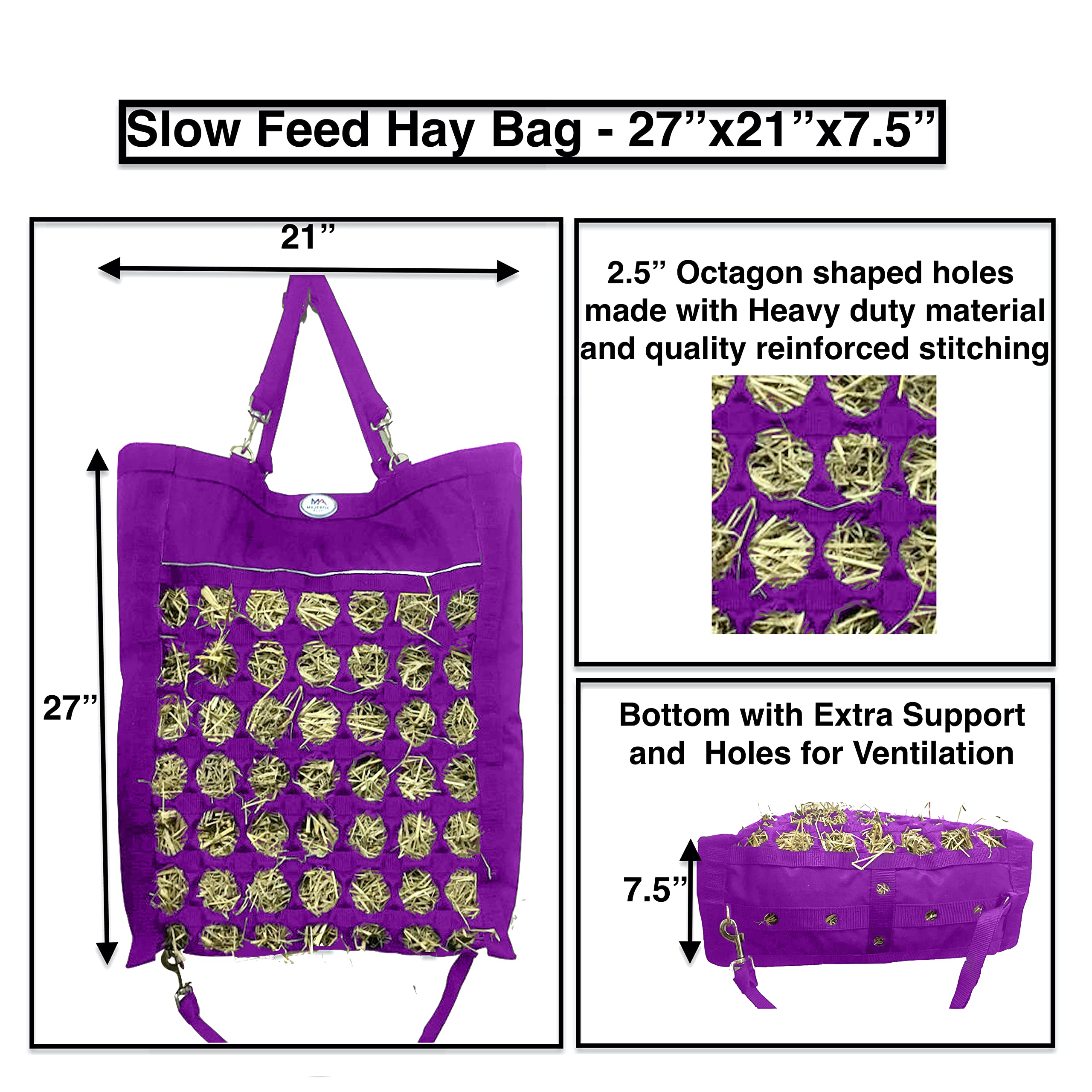 Sac à Foin à Alimentation Lente Gatsby – Nylon Rouge, Neuf