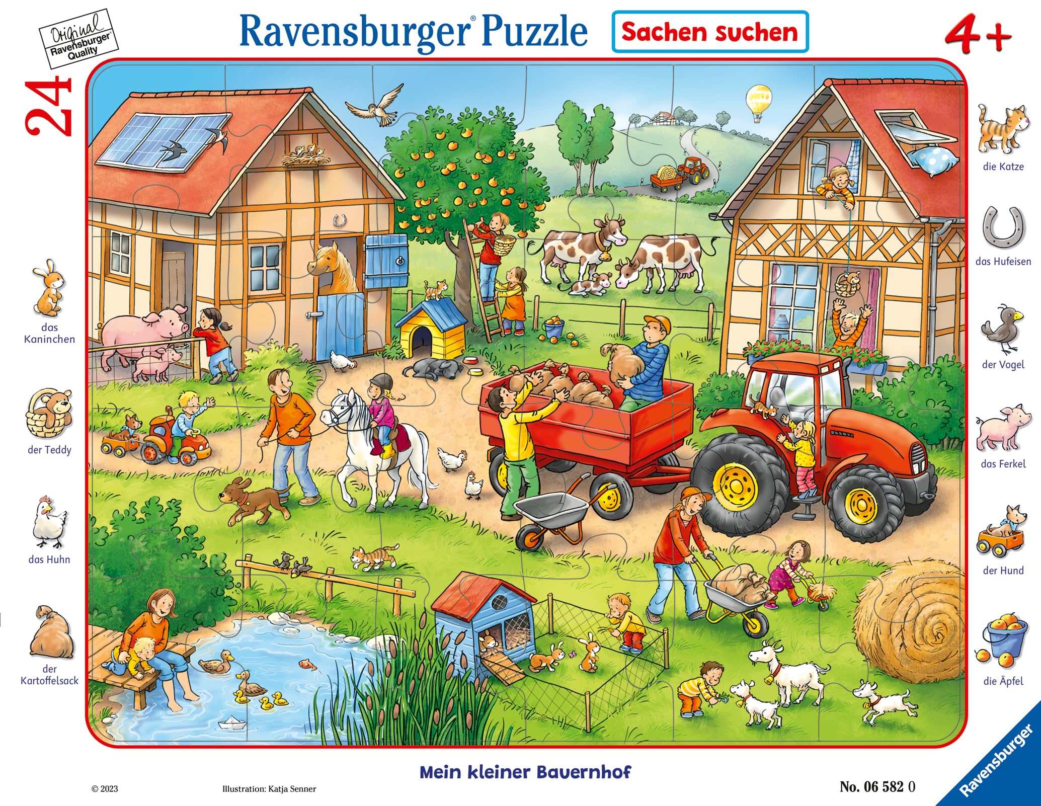 Ravensburger Kinderpuzzle - 06582 Mein Kleiner Bauernhof - Rahmenpuzzle für Kinder ab 4 Jahren, mit 24 Teilen