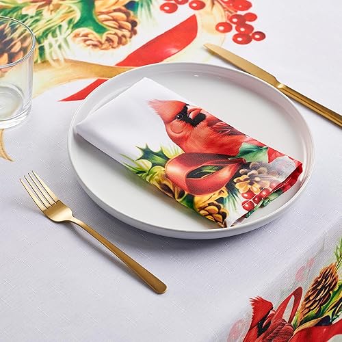 Kadut Mantel de Navidad, mantel de Pascua cardenal (70 x 120 pulgadas) para mesas rectangulares de 8 pies, tela resistente a las manchas, mantel Kadut Mantel de Navidad, mantel de Pascua cardenal (70 x 120 pulgadas) para mesas rectangulares de 8 pies, tela resistente a las manchas, mantel