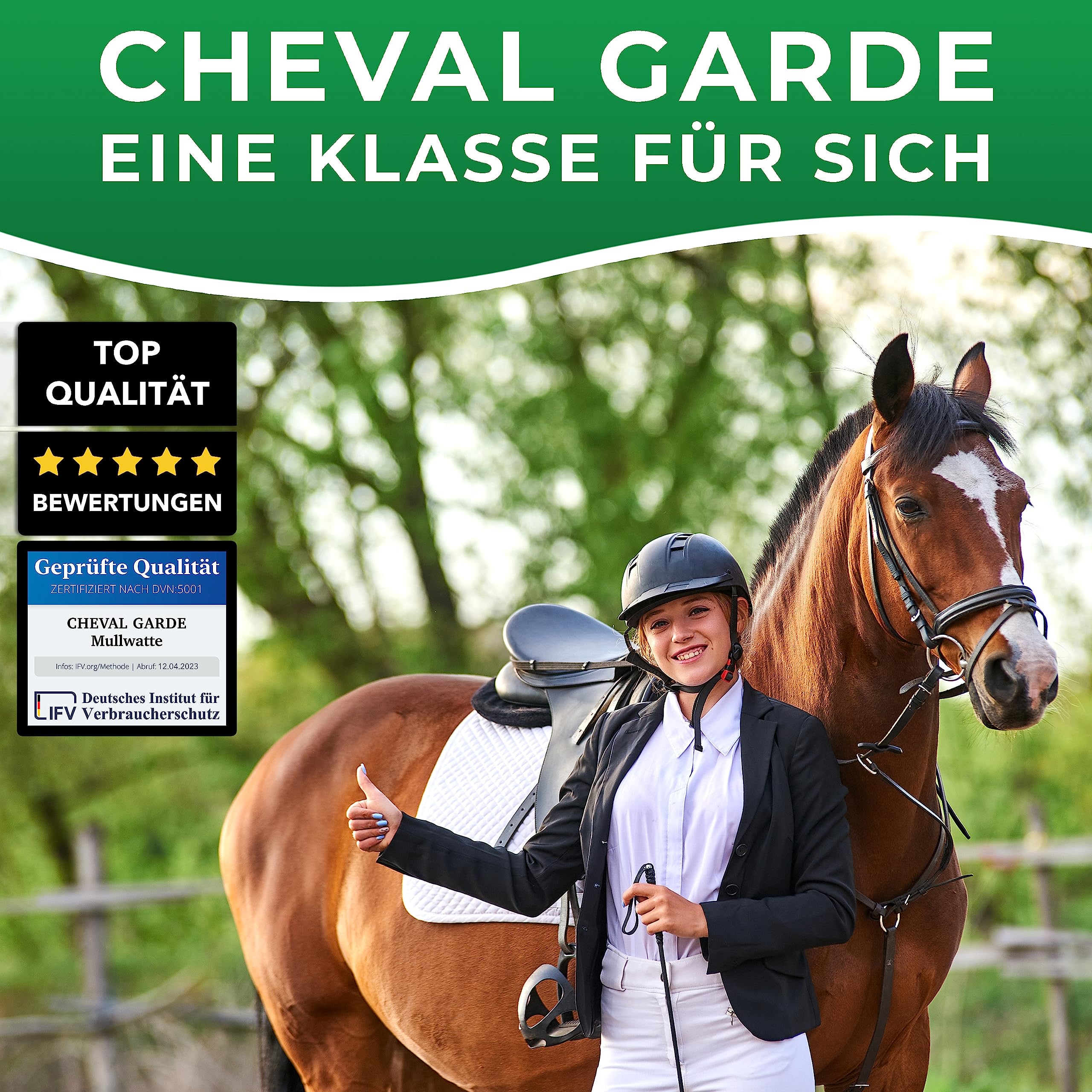 Mullwatterolle Pferd 40cm x 5m | Verbandwatte für die Stallapotheke | Zuverlässige Erste Hilfe für dein Pferd