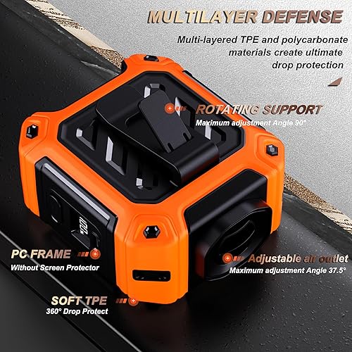 Miniatura 5 de Ventilador de cintura portátil, 10000 mAh, ventilador de cuello con cinturón portátil de 5 velocidades de hasta 36 horas recargable, banco de