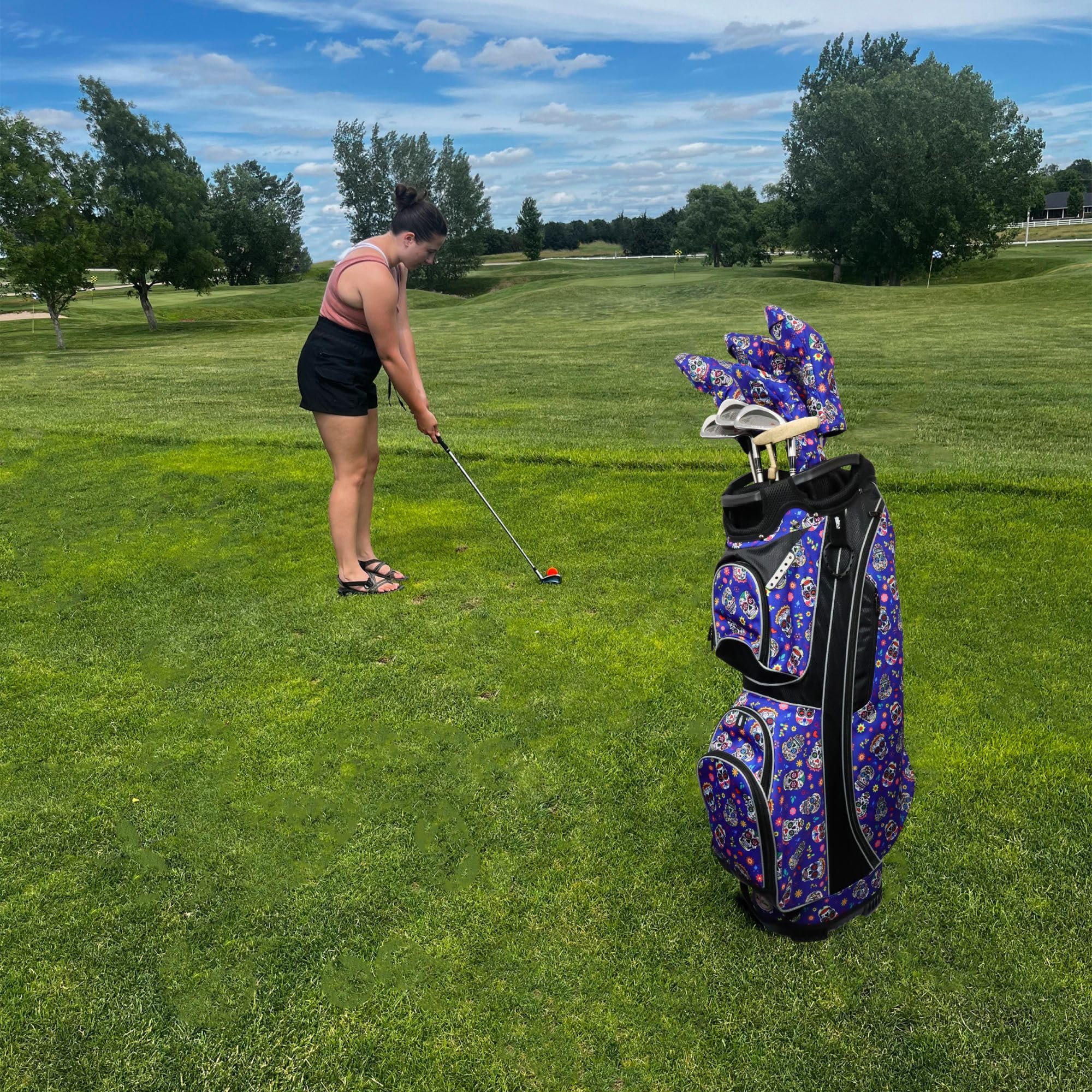 Taboo Fashions Designer-Golfschlägerhauben für Damen, 4 Stück, nummerierte Schlägerhauben für Driver-Woods und Hybrid, wetter-/feuchtigkeitsbeständiger Schutz