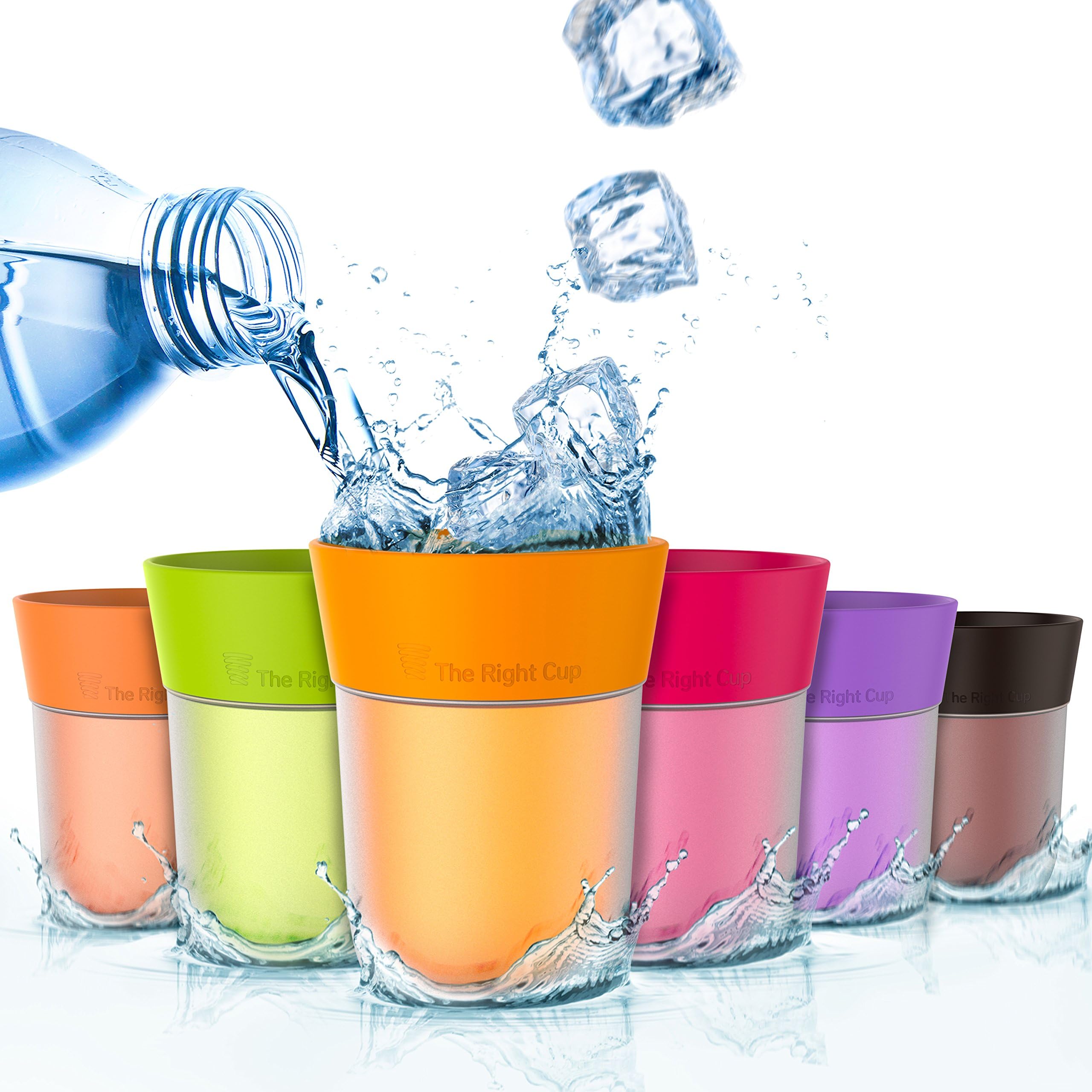 Flavored Water cup | Drink aromatic water and fewer beverages | For kids, women, men, weight loss | Kitchen gift idea | Reusable plastic | tumbler cold water | Sugar free, BPA free By The Right Cup