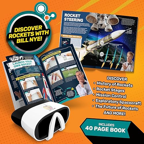 Miniatura 5 de Abacus Brands Bill Nye's Rocket Lab VR - Virtual Reality Kids Science Kit, Book and Interactive Learning Activity Set
