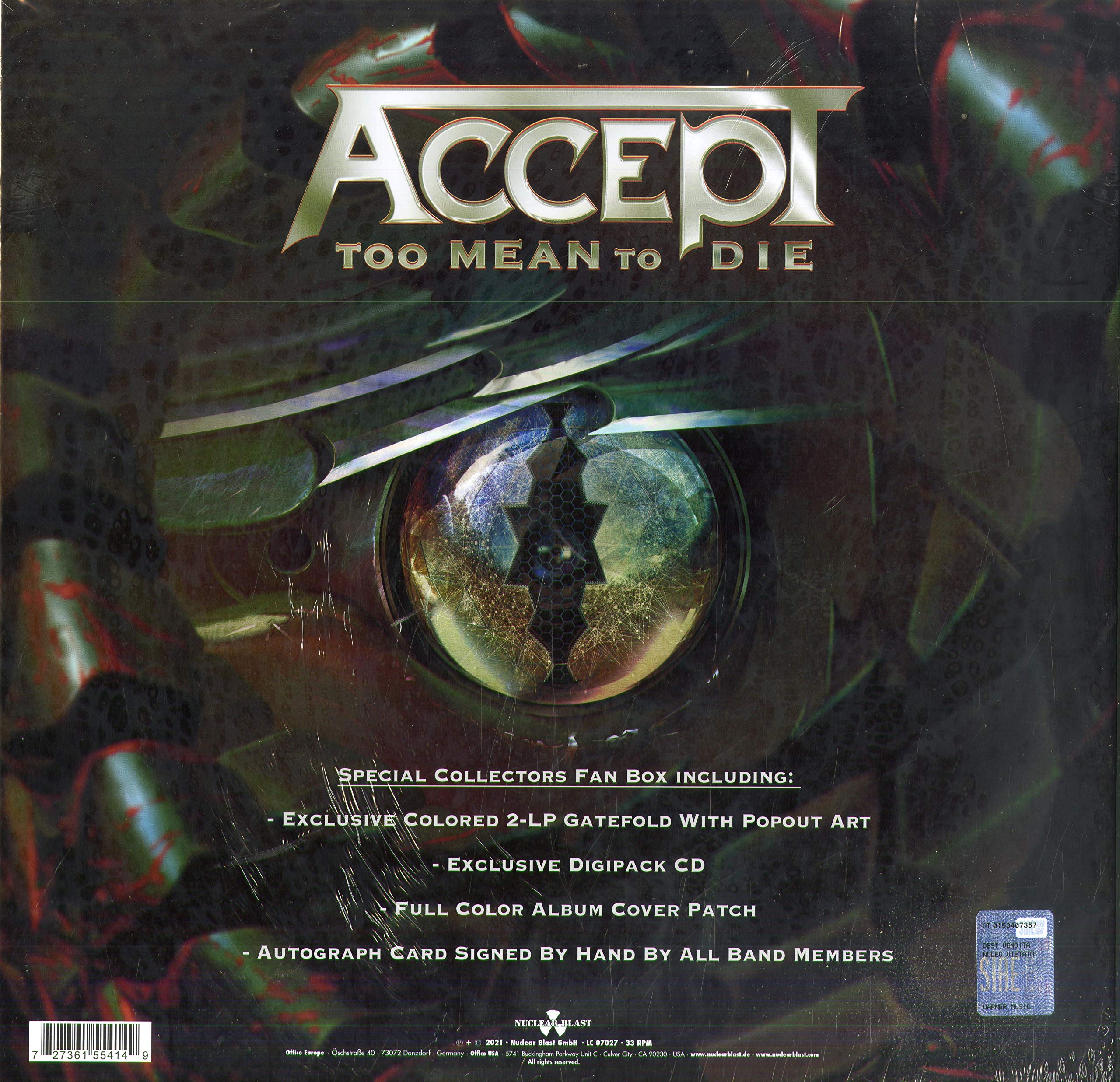 Too Mean To Die (Retail box incl. blue+red/black incl. Pop-up, patch, signed photo card)