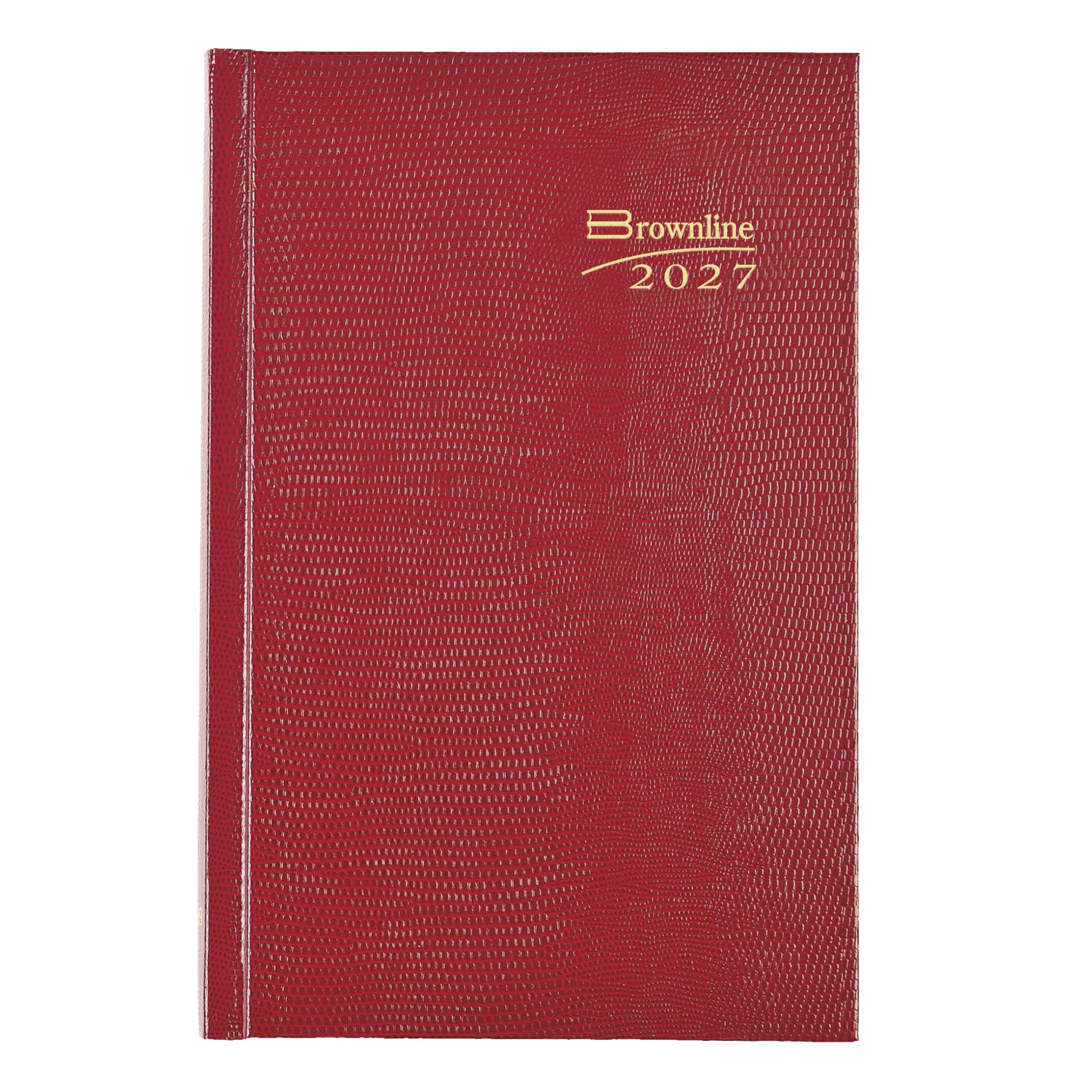 Brownline® - Agenda giornaliera/mensile tradizionale 2027, 12 mesi, da gennaio a dicembre, rilegatura perfetta, 19,1 x 12,7 cm, rosso brillante (CB387.RED)
