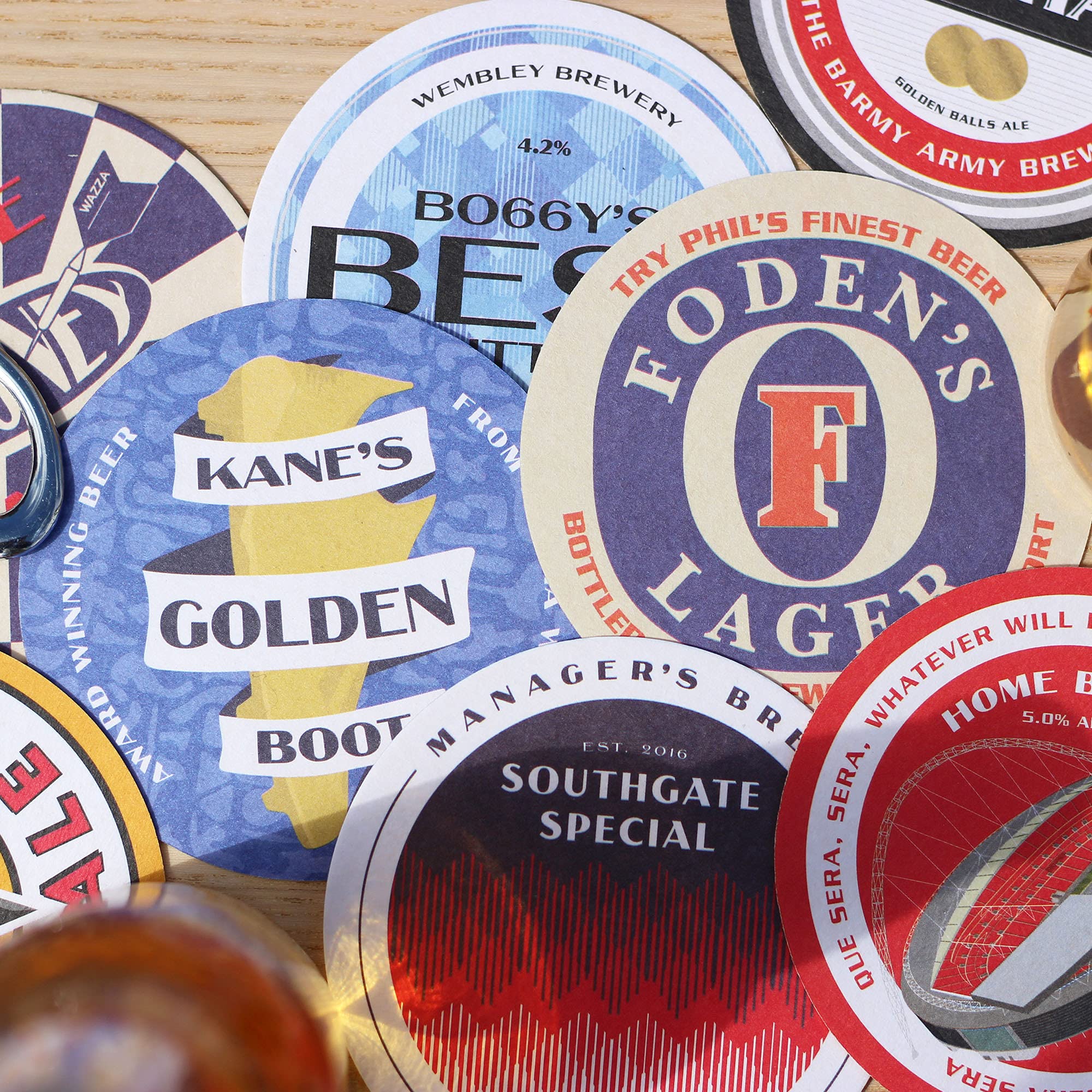Barcelona Football Beer Mats x9