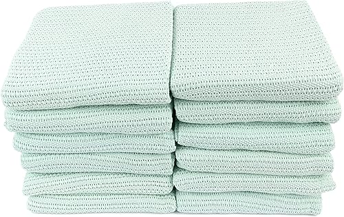 Foundations Paquete de 12 mantas de punto para bebé para guardería y hogar, mantas ligeras de algodón suave, 100% algodón natural, duraderas y