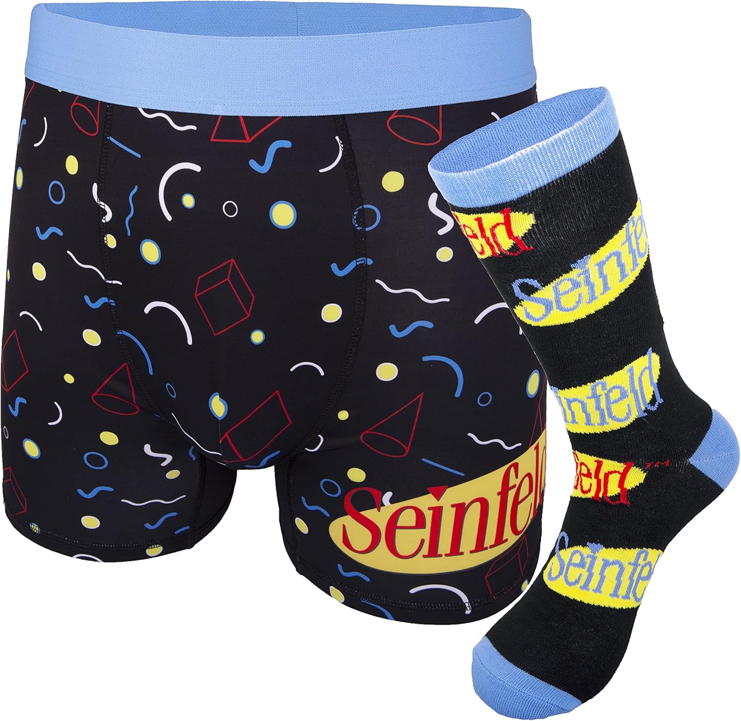 Seinfeld Classic Boxer Socks Set Mens Sock & Underwear Combo Set